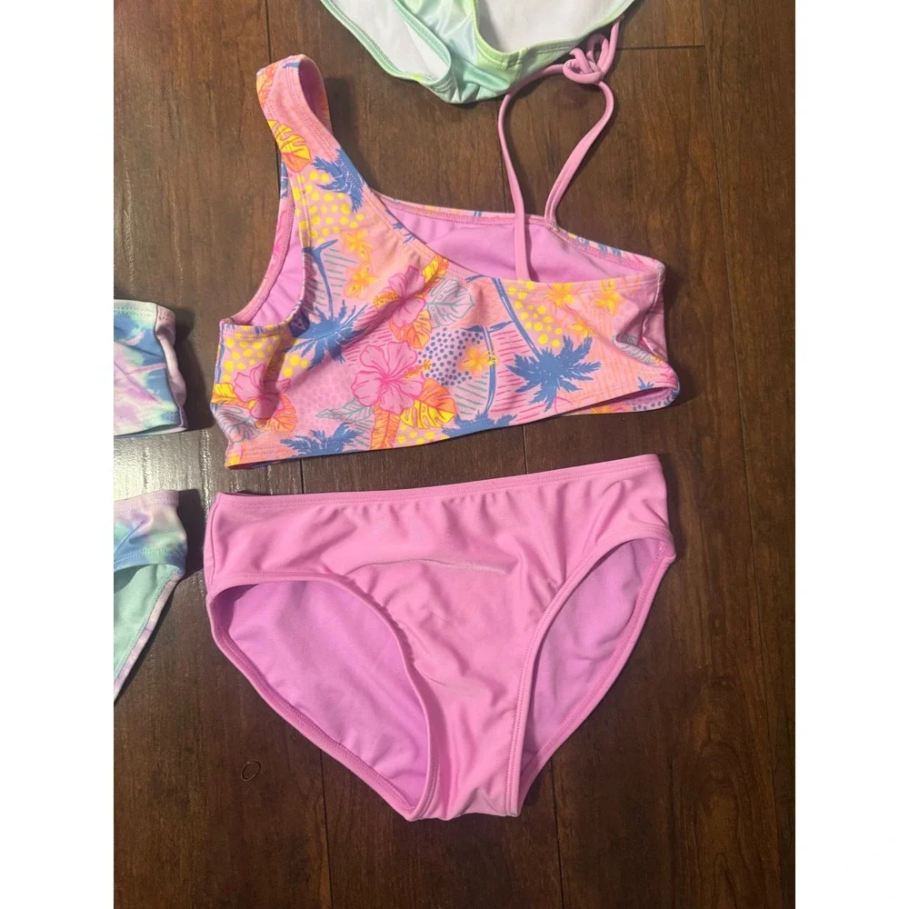Wonder Nation Girls Swimwear Lot Size 10-12 Multicolor Good Mixed Styles 11pc